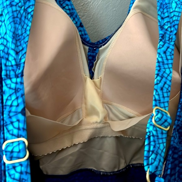 Lands' End Vibrant Blue Swim Tankini Top - Picture 4 of 6